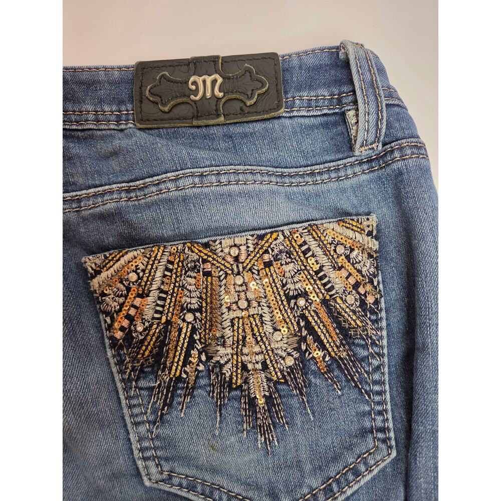 Miss Me Bootcut Jeans Women’s 28 x 34 Embellished Pocket Stretch Denim